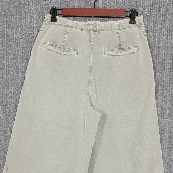 American Eagle Pants Womens 6 Green High Waist Wide Leg Paper Bag Crop - Picture 9 of 12